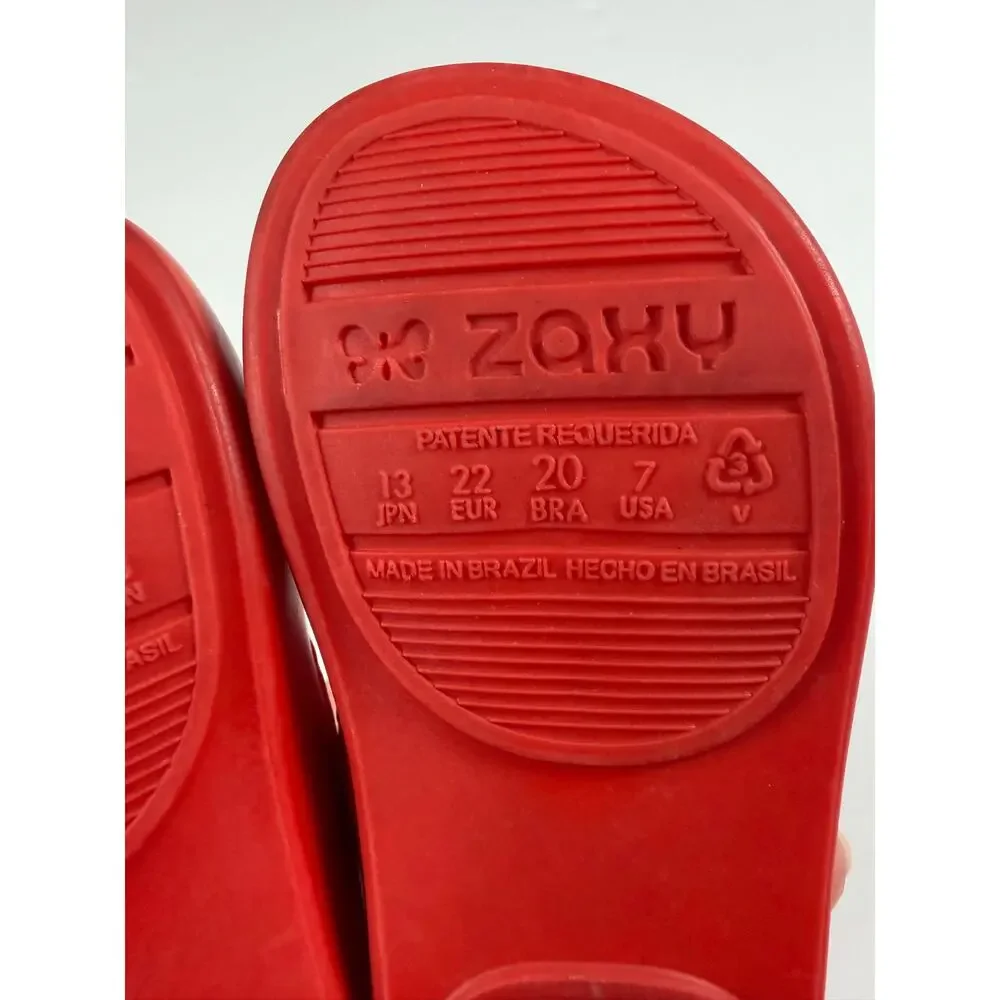 Zaxy Tour Mary Jane Bicycle Red Jelly Shoes Size 7 Toddler (EU 22)